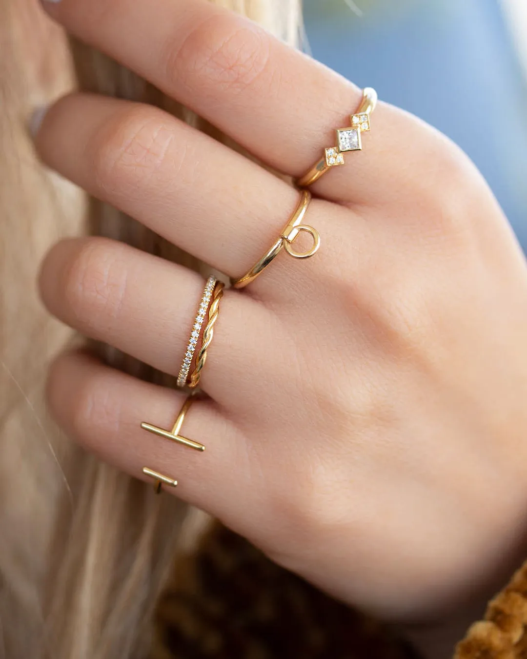 Tiny Braid Gold Ring