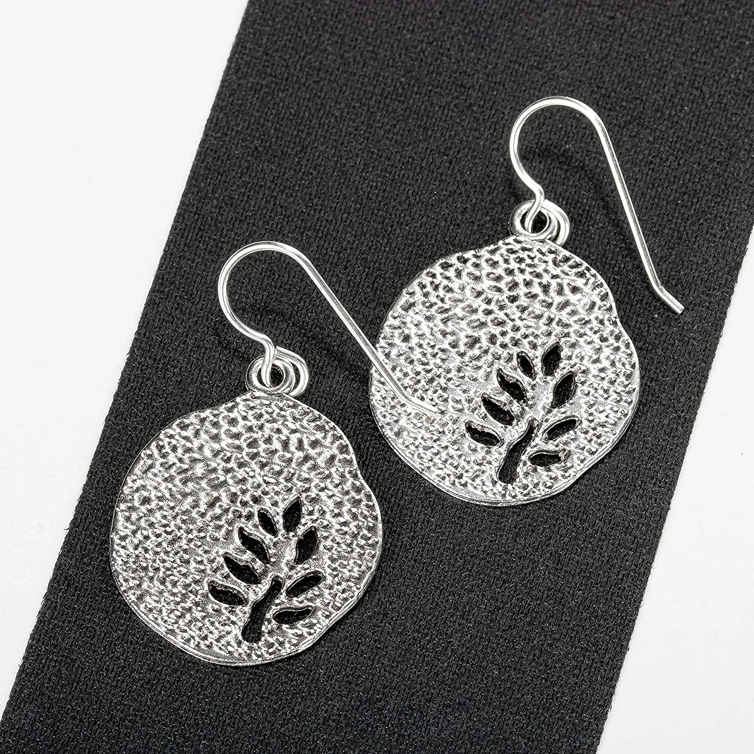 Tree Branch Disc Dangle Earrings