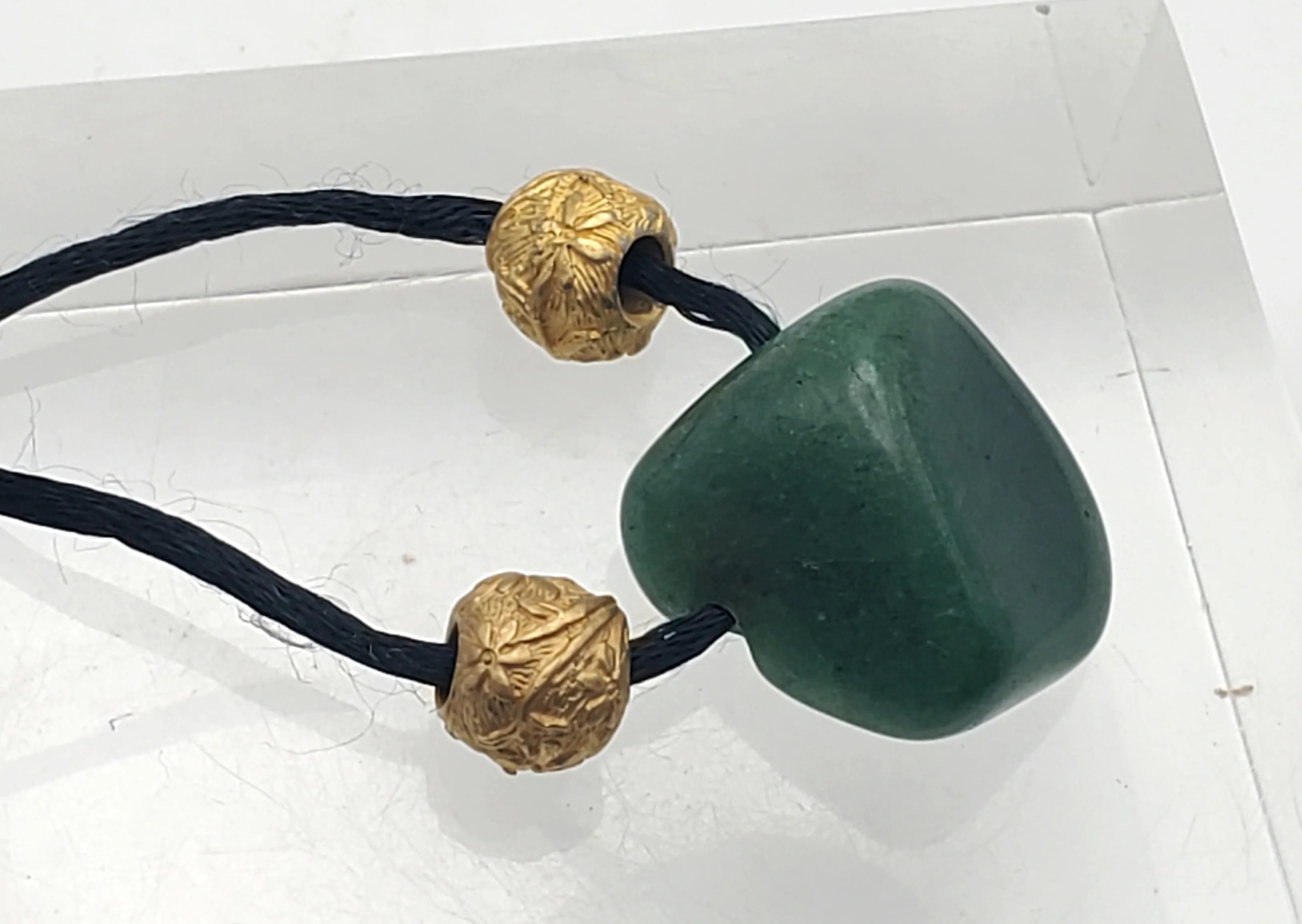 Tumbled Dyed Jade Silk Cord Necklace