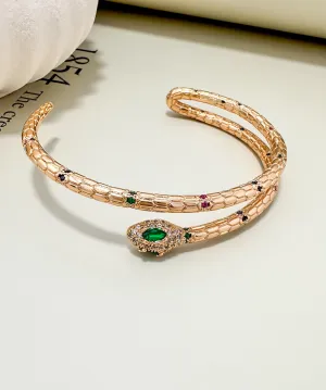 Velani Jewelry Snake Bracelet With Sapphire, Ruby and Emerald