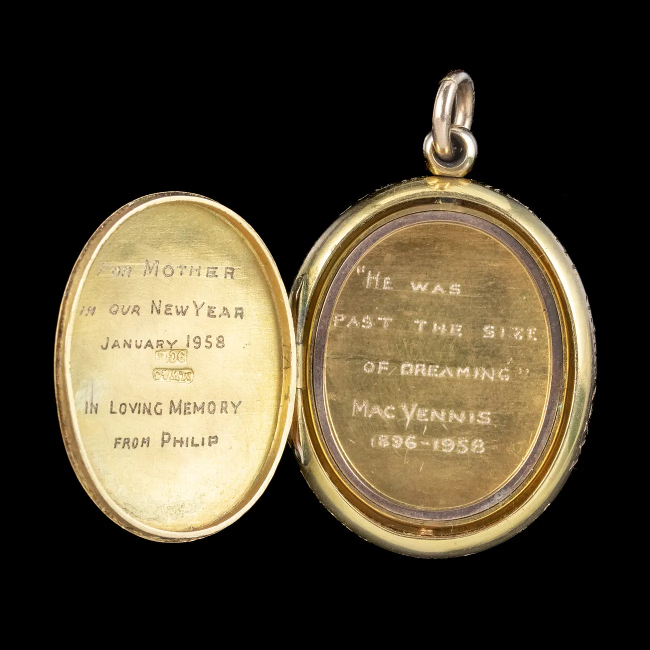 Vintage 9ct Gold Family Locket Circa 1958