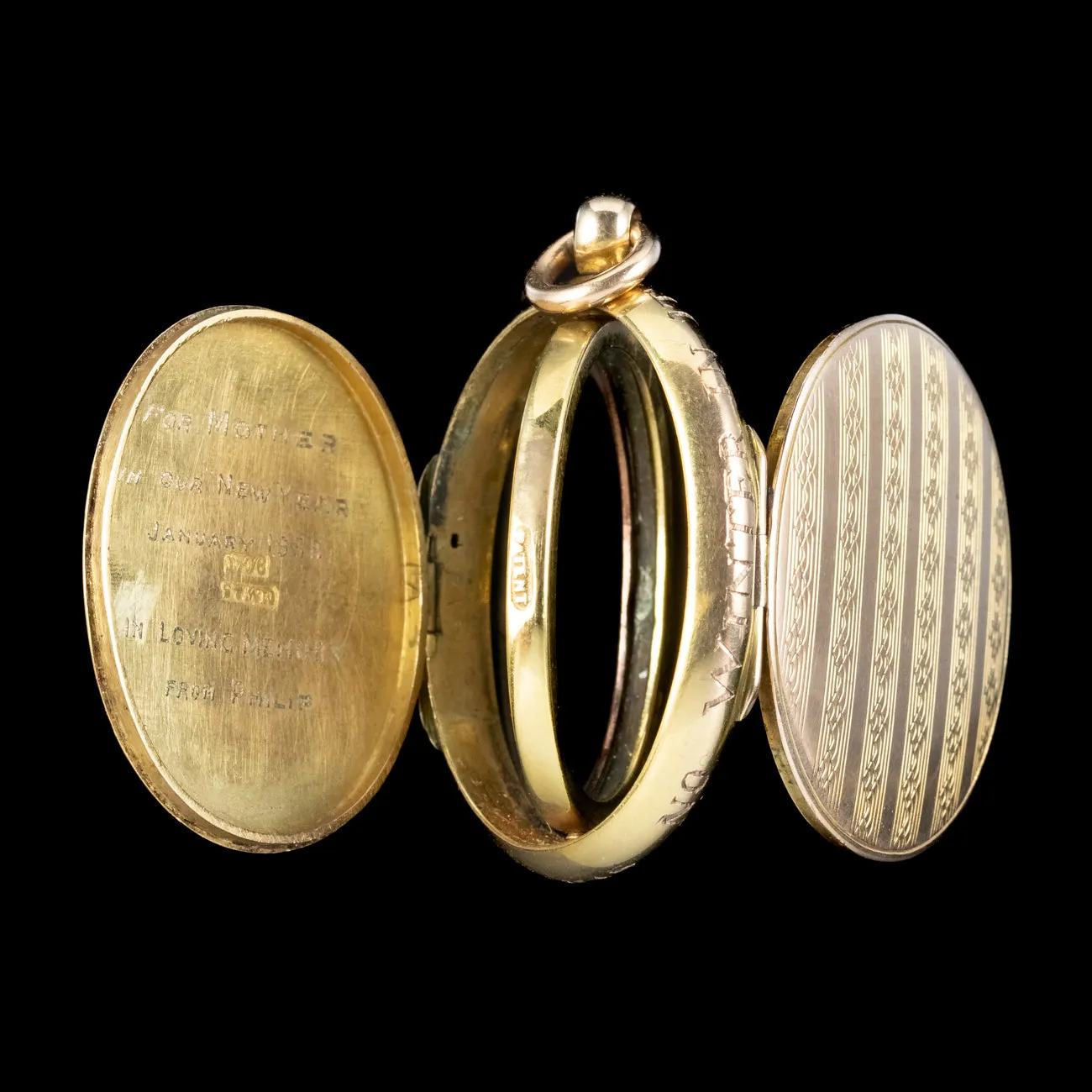 Vintage 9ct Gold Family Locket Circa 1958