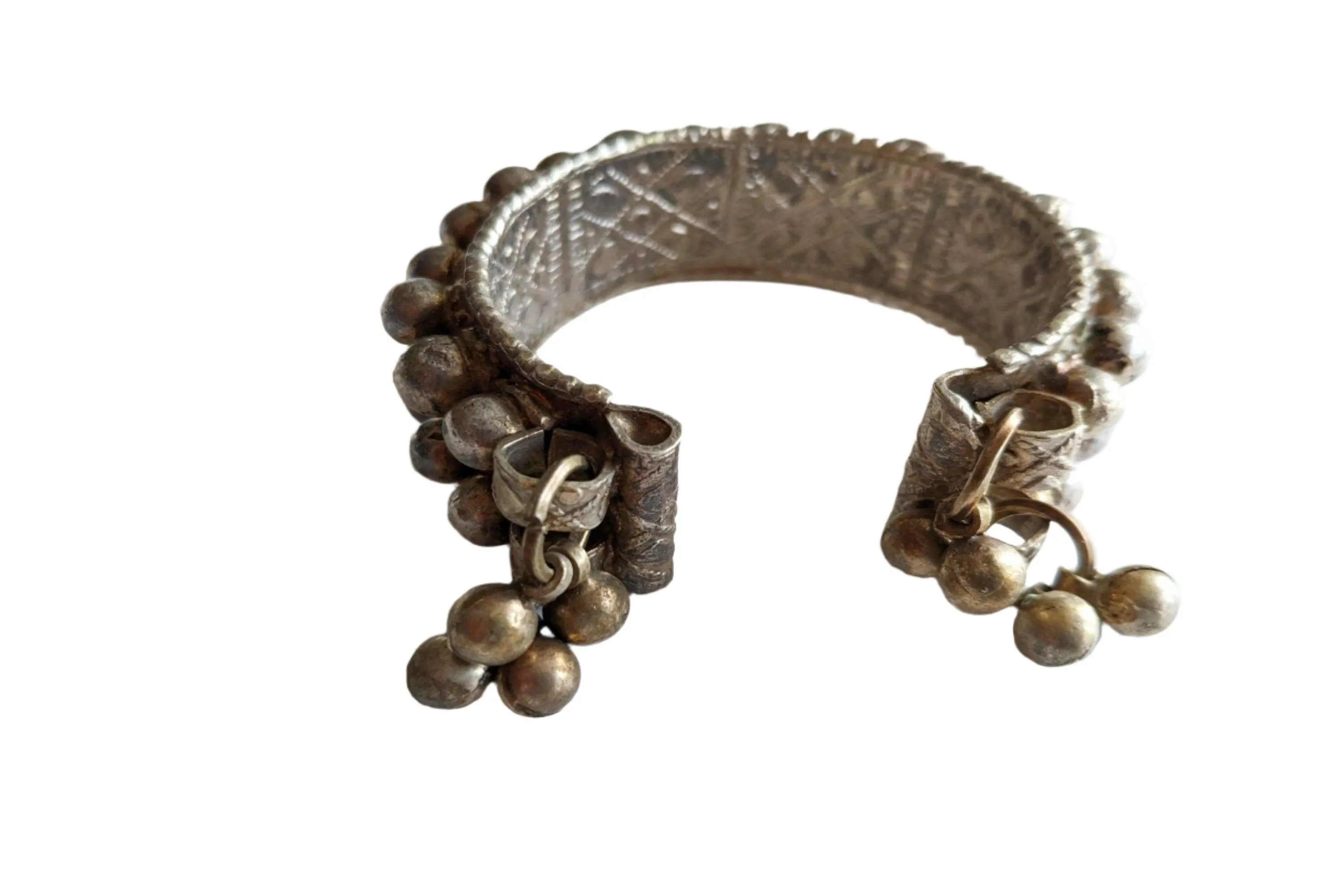 Vintage Silver Yemeni Bracelet with Bosses