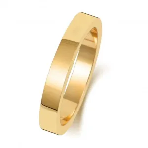 Wedding Band 18K Flat Flat 3 mm-1.7 Wedding  Ring WQ173H/I