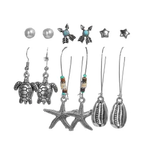 Yellow Chimes Earrings Set for Women Combo of 6 Pairs Oxidised Earrings Ethnic Tear Drop Multicolor Stud and Drop Earrings for Women and Girls.