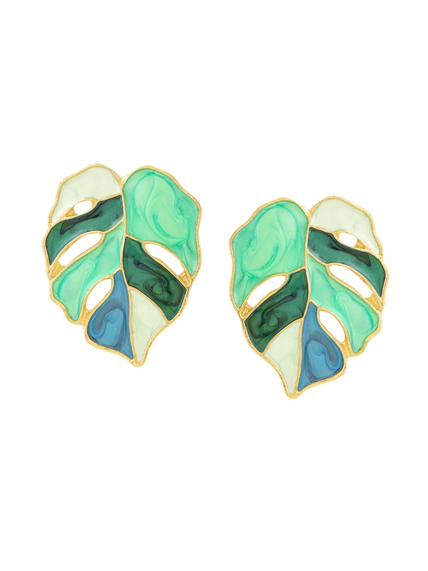 Yellow Chimes Stud Earrings for Women | Fashion Green Earrings for Girls Bohemian Leafy Shaped Studs Earrings | Women Earrings | Birthday Anniversary Gift For Girls Wife