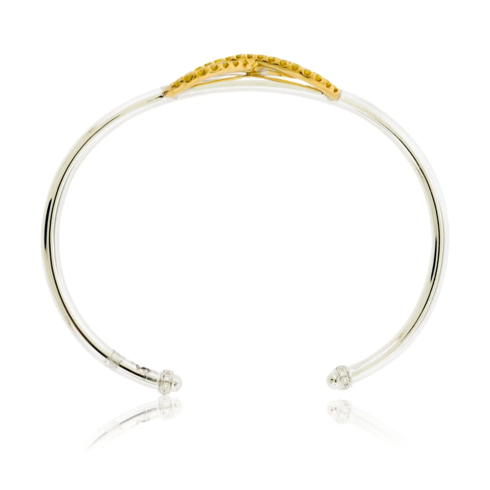 Yellow Diamond Infinity Symbol Cuff Bracelet