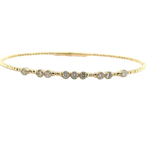 Yellow Gold Diamond Bezel-Set Flexi Bracelet