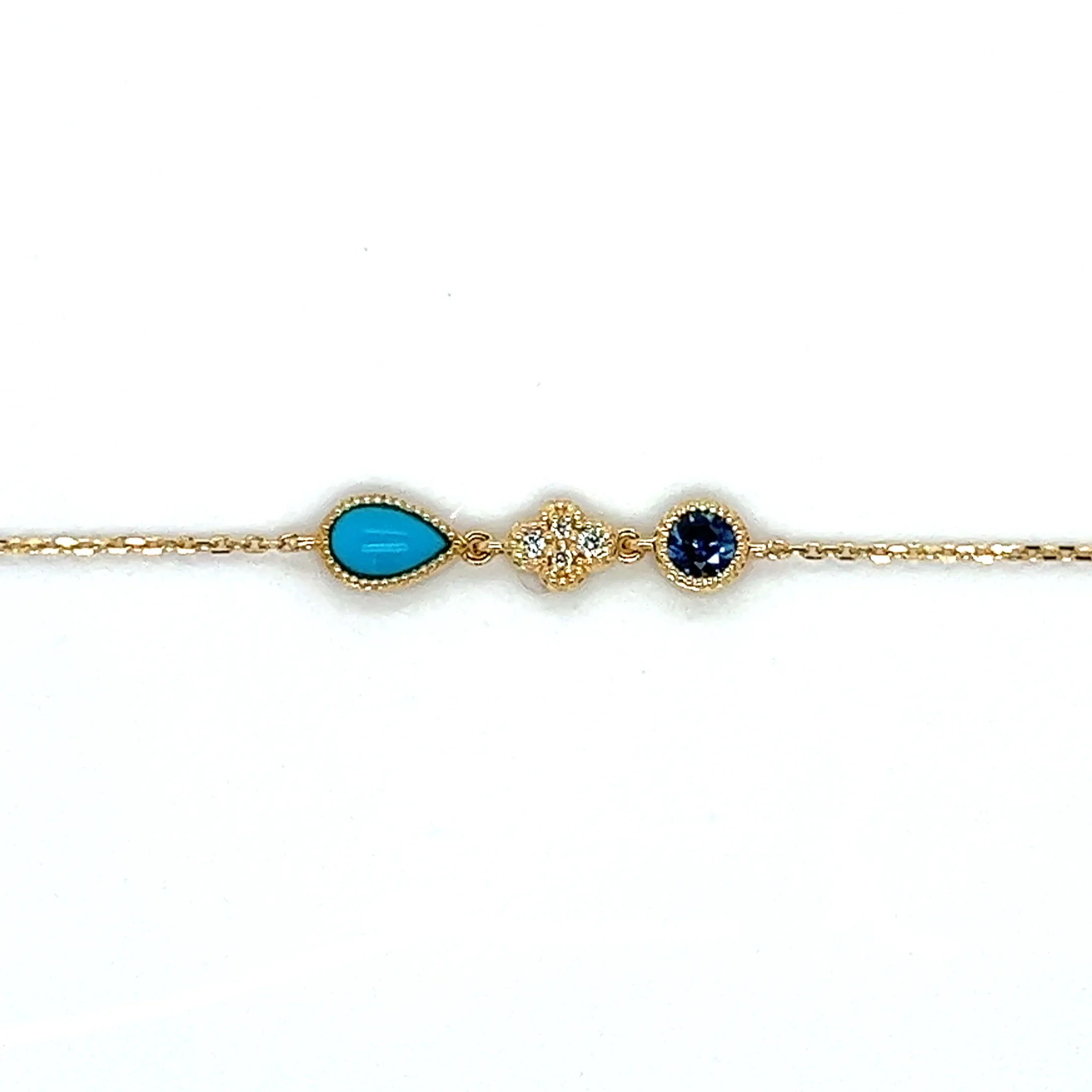 Yellow Gold Sapphire & Diamond Bracelet